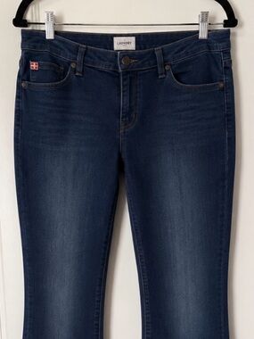 Hudson Ferris Jeans Women's 31 Denim Flare Flap Back Pockets